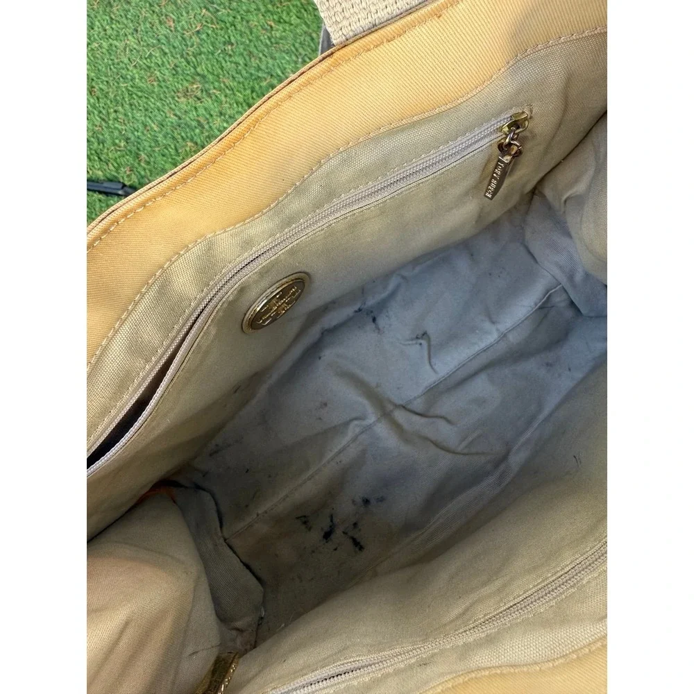 Tory Burch Coated‎ Twill Mini Tory Tote SEE PHOTOS. W